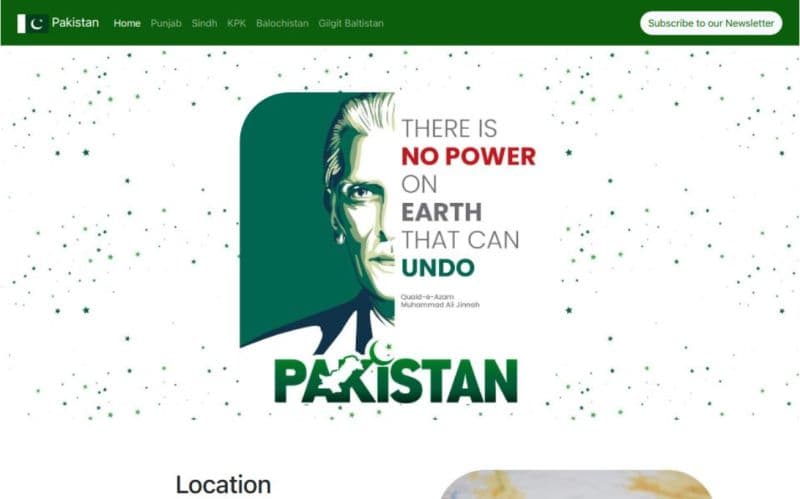 PAKISTAN PROVINCES WEBSITE PROJECT